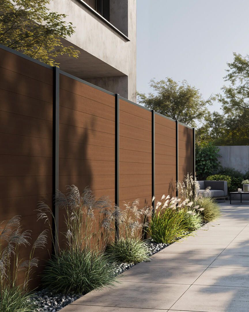 Premium 6ft x 6ft WPC Composite Privacy Fence Panels - Wood Finish